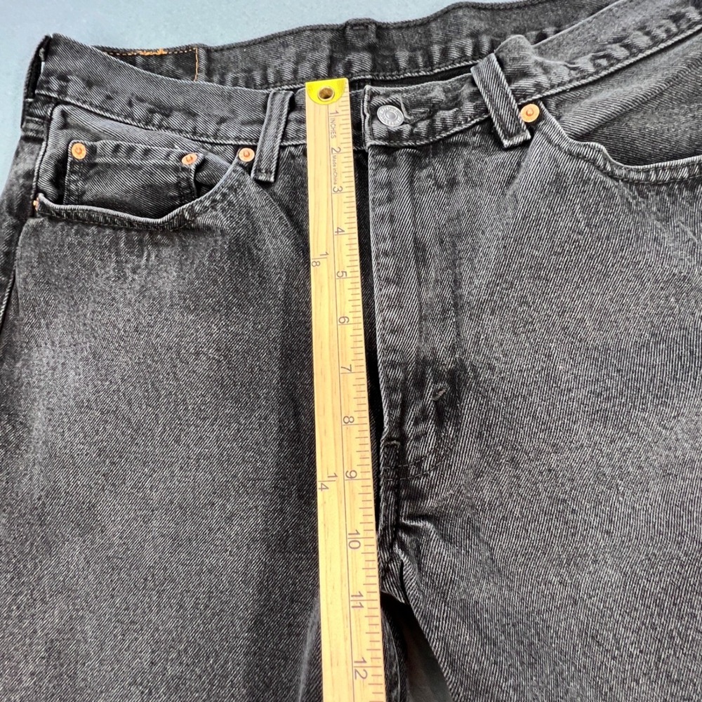 Levi's Black 550 Relaxed Fit Tapered Leg Jeans Mens 36x30 - Picture 8 of 8